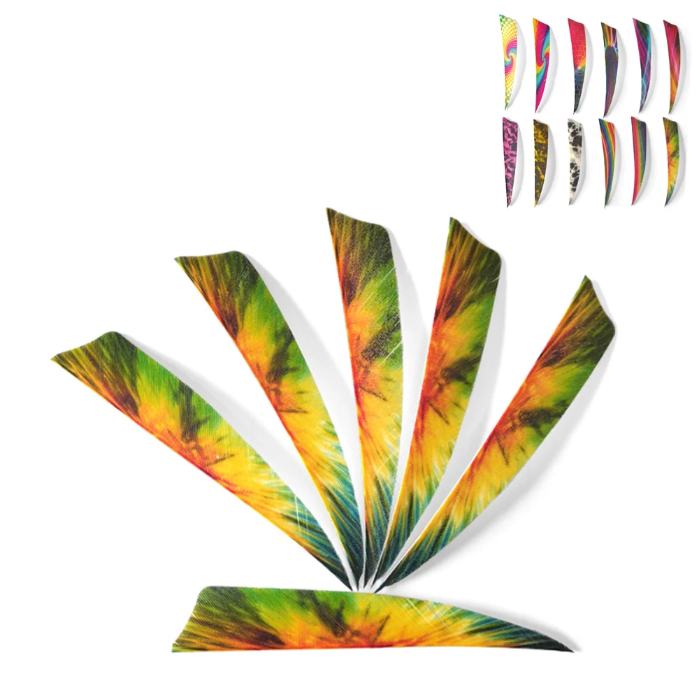 24pcs Archery 4 Inch Turkey Arrow Feather Right Wings DIY Shield Shape Arrow Vanes 